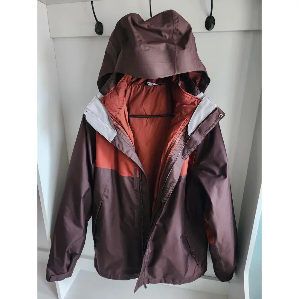 The North Face Jacket Men Medium Rust Triclimate Zip Insulated Puffer 3 in 1